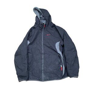 VINTAGE Nike Reversible Fleece Jacket Gray/Black XL